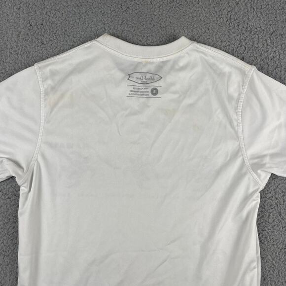 Island Crew Hawaii Men's Small White Green Short Sleeve 100% Polyester Shirt - Picture 10 of 10